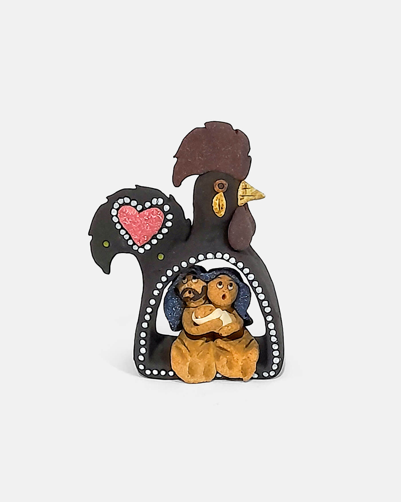 Presépio dentro do Galo  - Jesus Pias ( artesanato Barcelos )